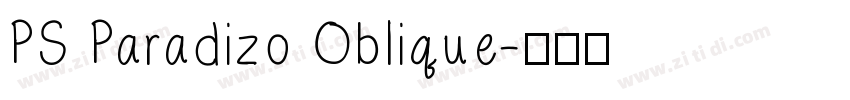 PS Paradizo Oblique字体转换